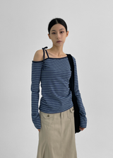 [MADE] ペルジーストリングアンバランスド長袖Tシャツ