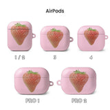 Pink Strawberry Airpod Case