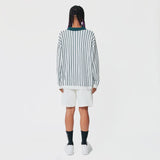 STRIPED POLO SWEATER