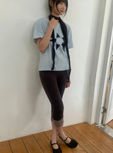 Yuruhi Button Three Quarter Leggings