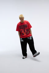 Weekend warrior people artwork T-shirt (Red)_1