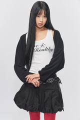 Love & Healthy Logo Sleeveless Top White
