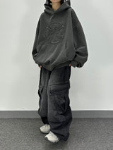 デニム斜めカーゴパンツ