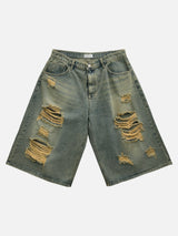 Melan Destroid Bermuda Denim Pants 2C