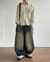 Dust Washed Denim Pants