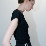 Like ribbed tee black