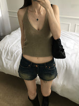 ジェット ローライズ デニム ショートパンツ