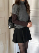Forever Soft Turtle Neck Short Sleeve Knit (4color)