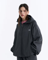 BACK ROUND WINDBREAKER (Black, Charcoal)