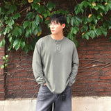ピグメントクロームヘンリーロングスリーブTシャツ