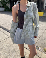 [ORIGINAL] Indie check oversized shirt