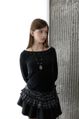 MINI CHECK LAYERED SKIRT