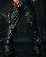 "FLAWLESS" LEOPARD LEATHER PYTHON SKINNY FLARED