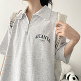 アトレカラーハーフジップショートスリーブTシャツ (3 colors) H&L