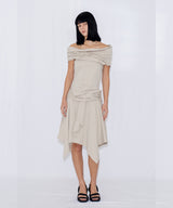 ASYMMETRIC DRAPE SKIRT