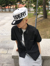 クロップド リベット デニム ショートスリーブ シャツ (2c)