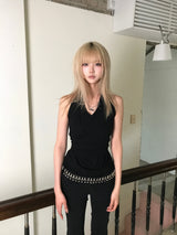 WRAP HALTERNECK SLEEVELESS