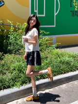 [MADE] Rollton Nylon Lace Banded Waist Short Pants