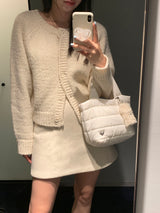 [MADE] ペティモヘアバックルカーディガン