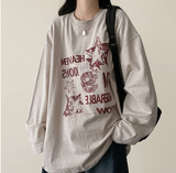 Odd Vintage Printed Boxy Long Sleeve Tee