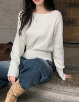 OB Daily Boat Neck Slim Knit (6color)