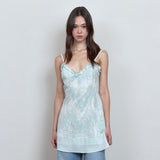 C LACE PANEL DRESS_MINT