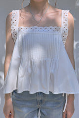 Pintuck Ribbon Bustier [Ivory]