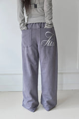 26SS★ シルバーグリッターピグメントスウェットパンツ