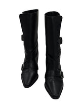double buckle mid boots