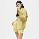 ペーパーボタンシャツセット_YELLOW