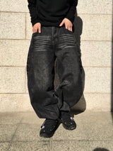 テンシワイドバルーンデニムパンツ 2C