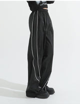 Curve line nylon pants