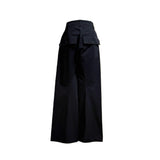 (2color) アオイ セミブーツカット コットン パンツ