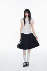 Basic college style pleated skirt