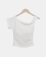 Moben One-Shoulder Short-Sleeve T-Shirt