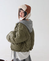 Camel quilting quilted earring truffler hat