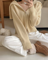 Wool Kara Knit Zip-up
