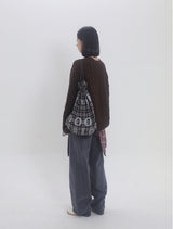 000 Design Check Gym Sack / Navy
