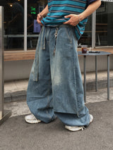 メイ ストラップデニムパンツ 2C