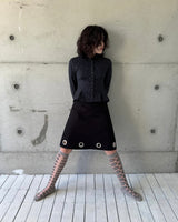 パンチホールミディスカート