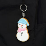 snowman cookie keyring
