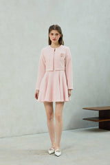 LANI TWEED CARDIGAN / PINK
