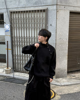 Nell Line Neck Button Knit