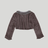 LACE TRIM HAIRY BOLERO