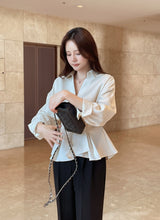 Annie V-neck Collar Double Wrap Jacket Blouse