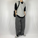 Boucle v neck layered vest