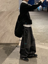 ヨルパラシュートワイドデニムパンツ