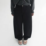 [4 Sizes] [Leanti] Seam Wide Curved Pants - 4 Colors