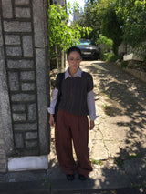 Pitty one-tuck cotton pants (3color)