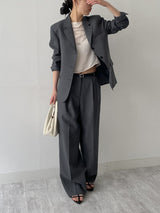 Ber Linen Loose Fit Single Jacket
